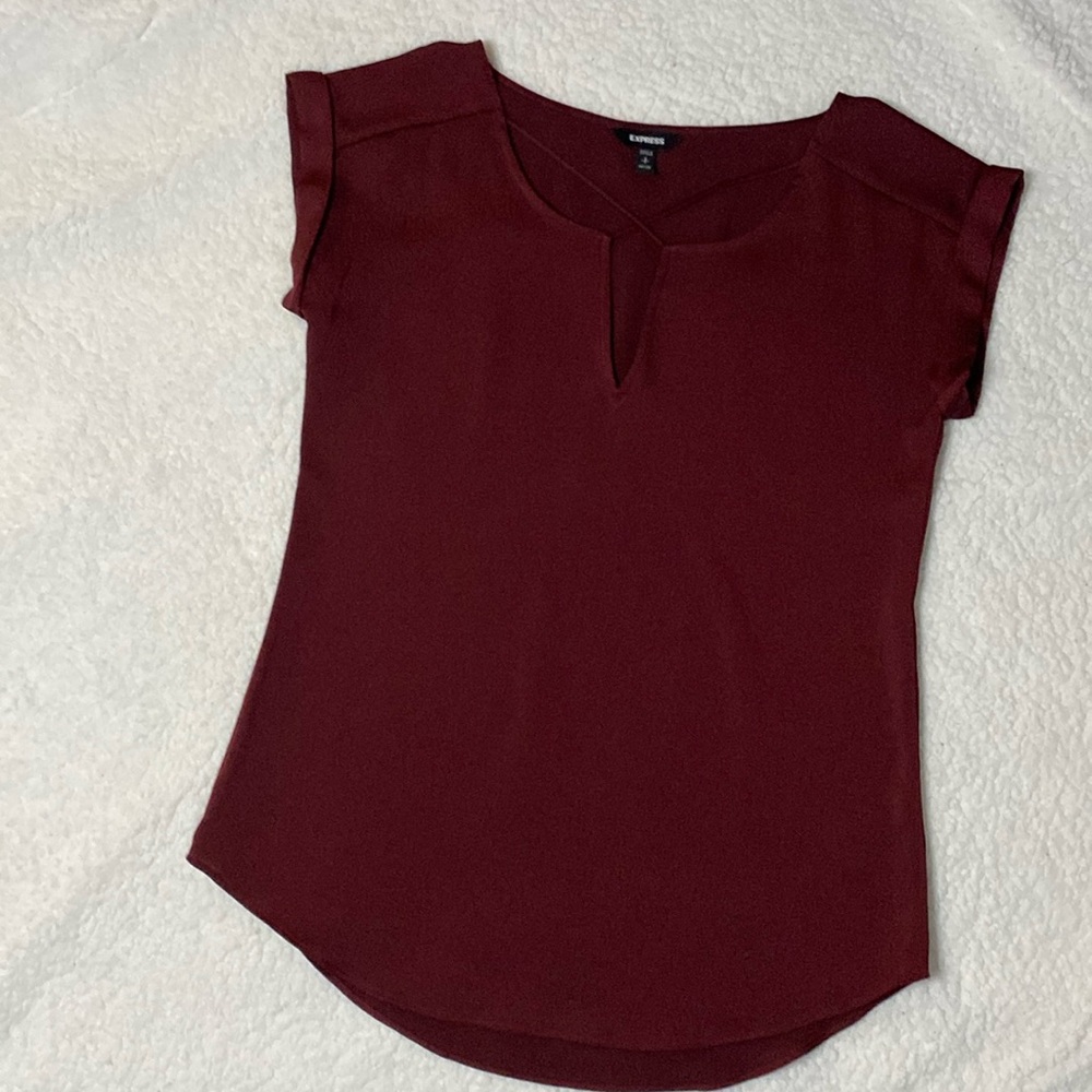 Express Cross Front Keyhole Blouse